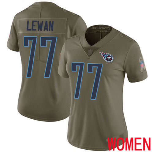 Tennessee Titans Limited Olive Women Taylor Lewan Jersey NFL Football #77 2017 Salute to Service